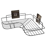 Kichvoe Estantería Esquinera De Pared para BañO Y Cocina Estante De Almacenamiento Triangular Montado En La Pared Organizador De Metal para Champú JabóN Y Accesorios 14.17X10.23X2.36In
