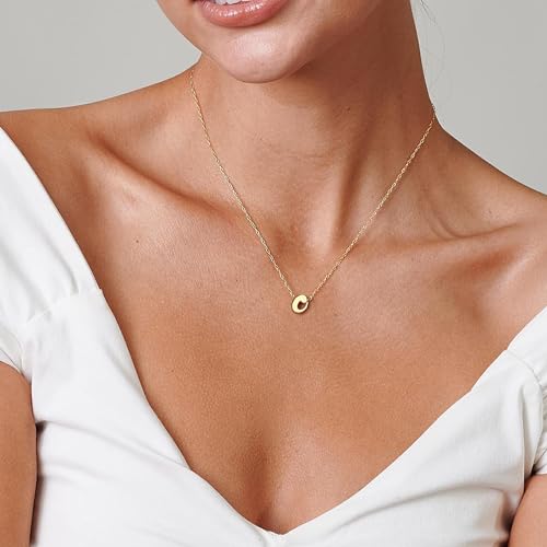 Collier initiale en or de qualité supérieure bijou fin - 6