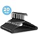 Plastic Hangers 20, 40, 60 Pack – Space Saving Hangers for Clothes – Black Plastic Hangers for Neatly Hanging Clothing, Shirts, Jackets, Pants, Laundry, Dresses & More (20 Pack)