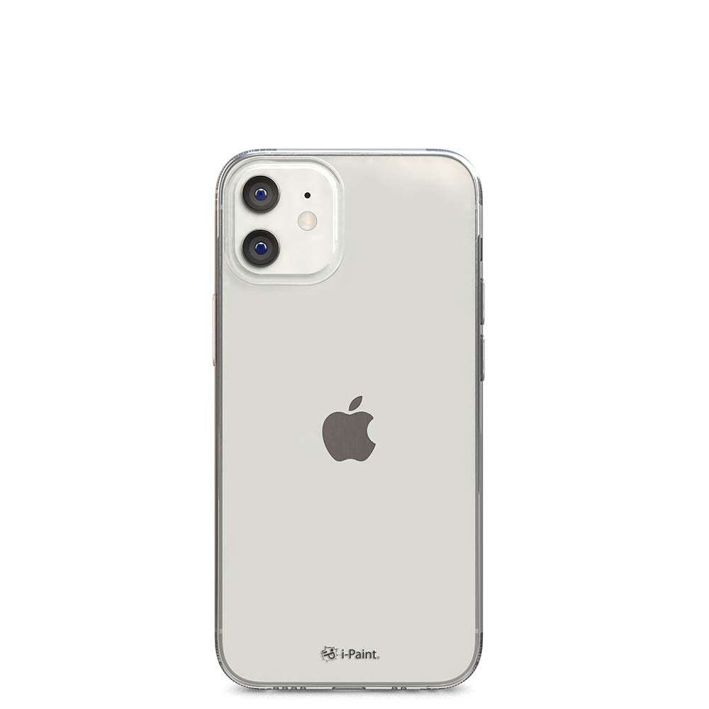 i-Paint 222001 Cover Custodia Protettiva per iPhone 13 Pro con retro in PC Rigido Trasparente e Bordi Trasparenti in TPU Resistente agli Urti - Clear Frame Case