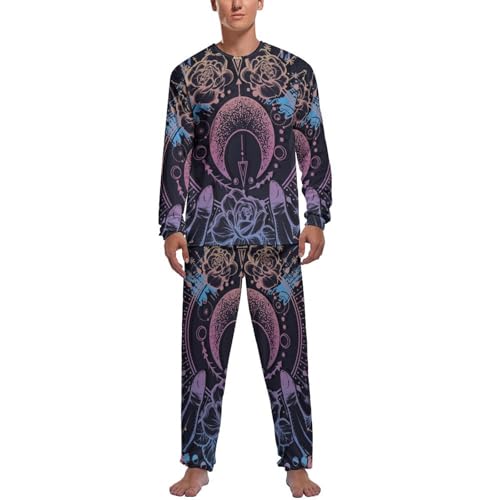 Vêtements de nuit homme Mandala Classique ensemble pyjama haut et bas de qualité supérieure