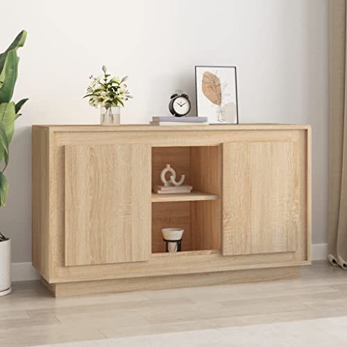 Lechnical Credenza Rovere Sonoma 102x35x60 cm in Legno Multistrato,Mobili,Armadietti e