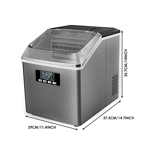 MHGD Aufsatz-Eismaschine, 55 lbs in 24 Stunden, elektrische Eismaschine mit LCD-Display, Selbstreinigungsfunktion, für… – Bild 3