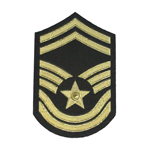 ALMACENES CASA ANGEL Parche TERMOADHESIVO GALONES Militares Estrella 125mm (Oro, 1 Unidad) Cover