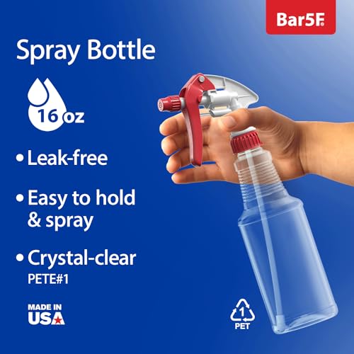 Botella vacía transparente y resistente de 473 ml envase pulverizador recargable 3