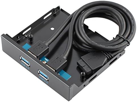 Pannello Frontale USB 3.2 Gen1 Da 3,5 Pollici – 2 Porte USB-A E Jack Audio HD, Perfetto Per Desktop E Floppy