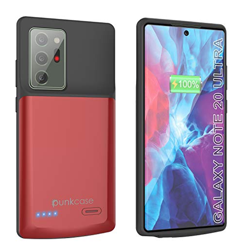 PunkJuice Note 20 Ultra Portable Charger Case 6000mAh Extended Power Bank W/Screen Protector| IntelSwitch | Slim, Secure and Reliable Battery Backup for Samsung Galaxy Note20 Ultra 5G (6.9