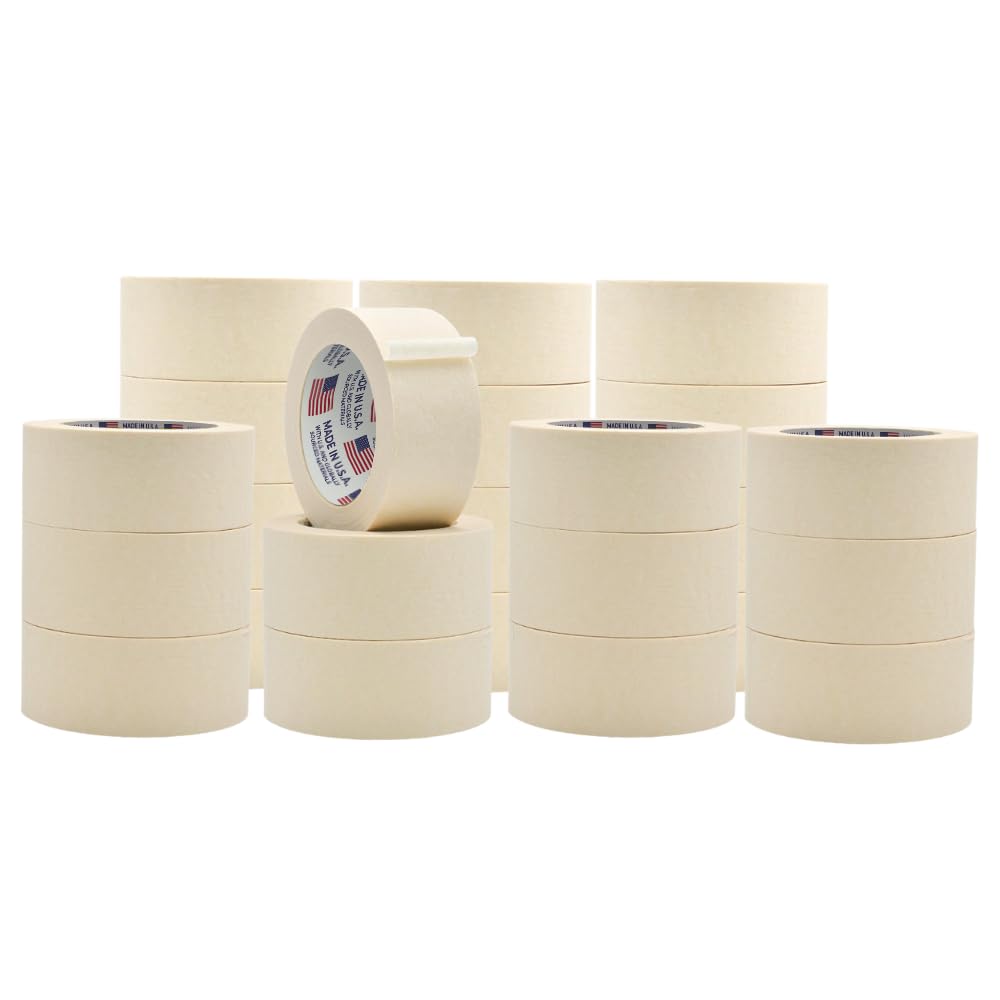 WOD MT5 Masking Tape 2 Inch for General Purpose/Painting - Case of 24 Rolls - 60 Yards per roll