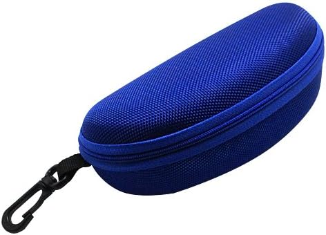 Accessotech Sunglasses Reading Glasses Carry Case Bag Hard Zipper Box Travel Pack Pouch (Blue) - Image 3