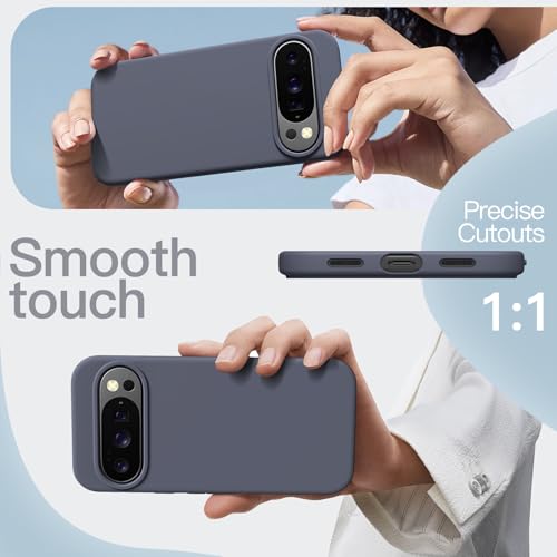Image of JETech Liquid Silicone Cover Case for Google Pixel 10 /10 Pro 2025, Silky Soft Touch Full-Body Protection, Anti-Scratch Shockproof Phone Cover with Microfiber Lining (Moonstone)