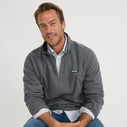 Image of Lands' End Men's Anyweather Fleece Quarter Zip Pullover