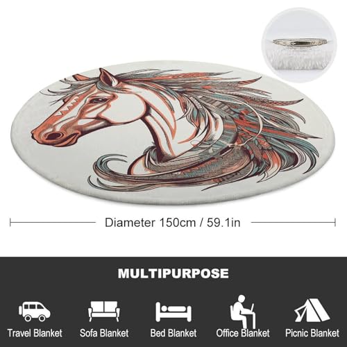 Couverture de plage ronde en microfibre coton de qualité supérieure