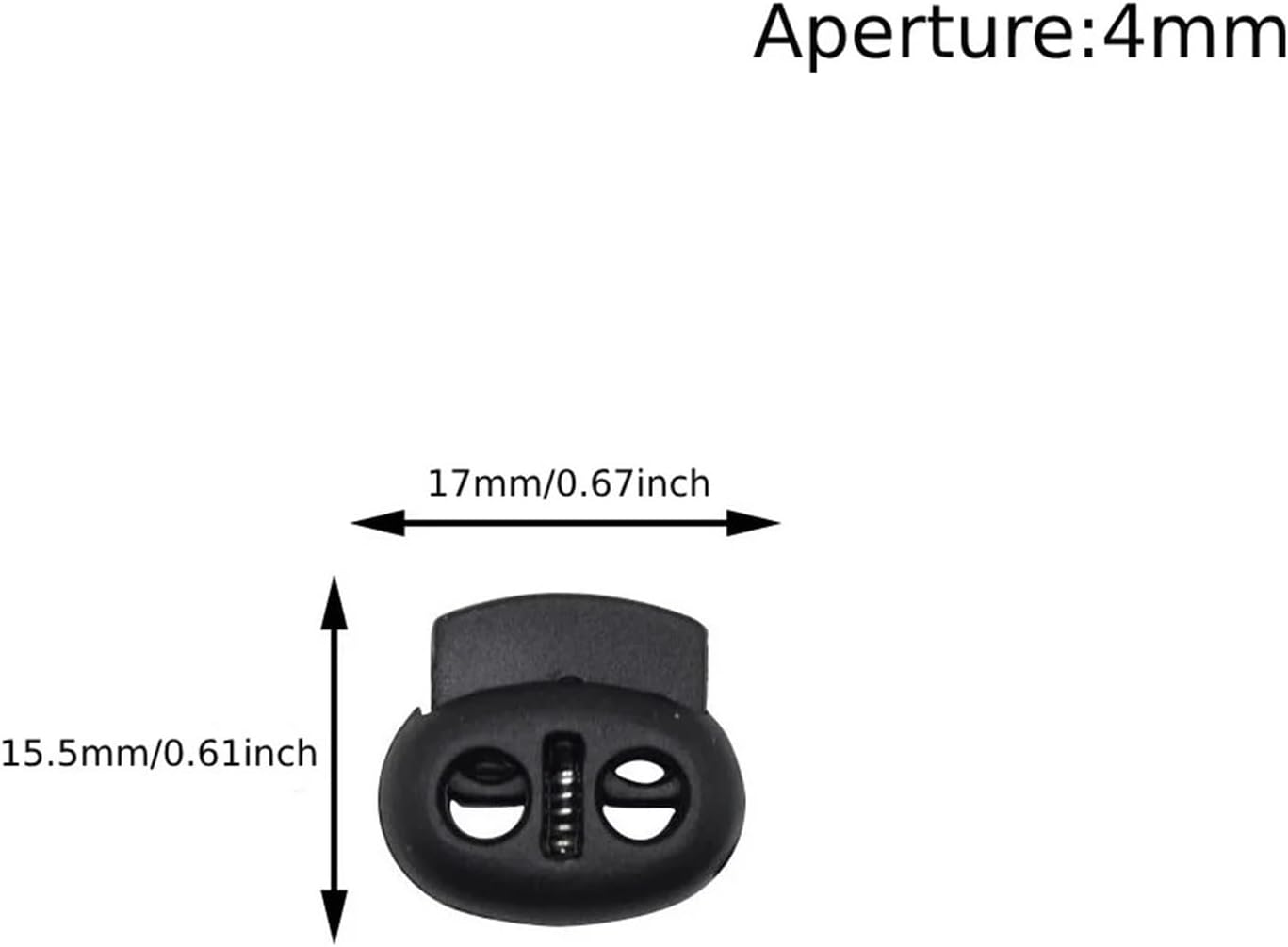 Plastic Cord Lock 120pcs Plastic Cord Lock Stopper Toggle Clip Block Retainer for Garment Bag Accessories for Drawstring