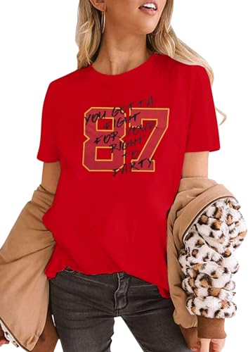 Football Shirt for Women Game Day T-Shirt Sunday Funday Shirt Funny Football Season Short Sleeve Tops4