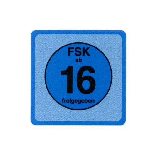 100 Stück FSK 16 Aufkleber / Sticker - FSK ab 16 freigegeben
