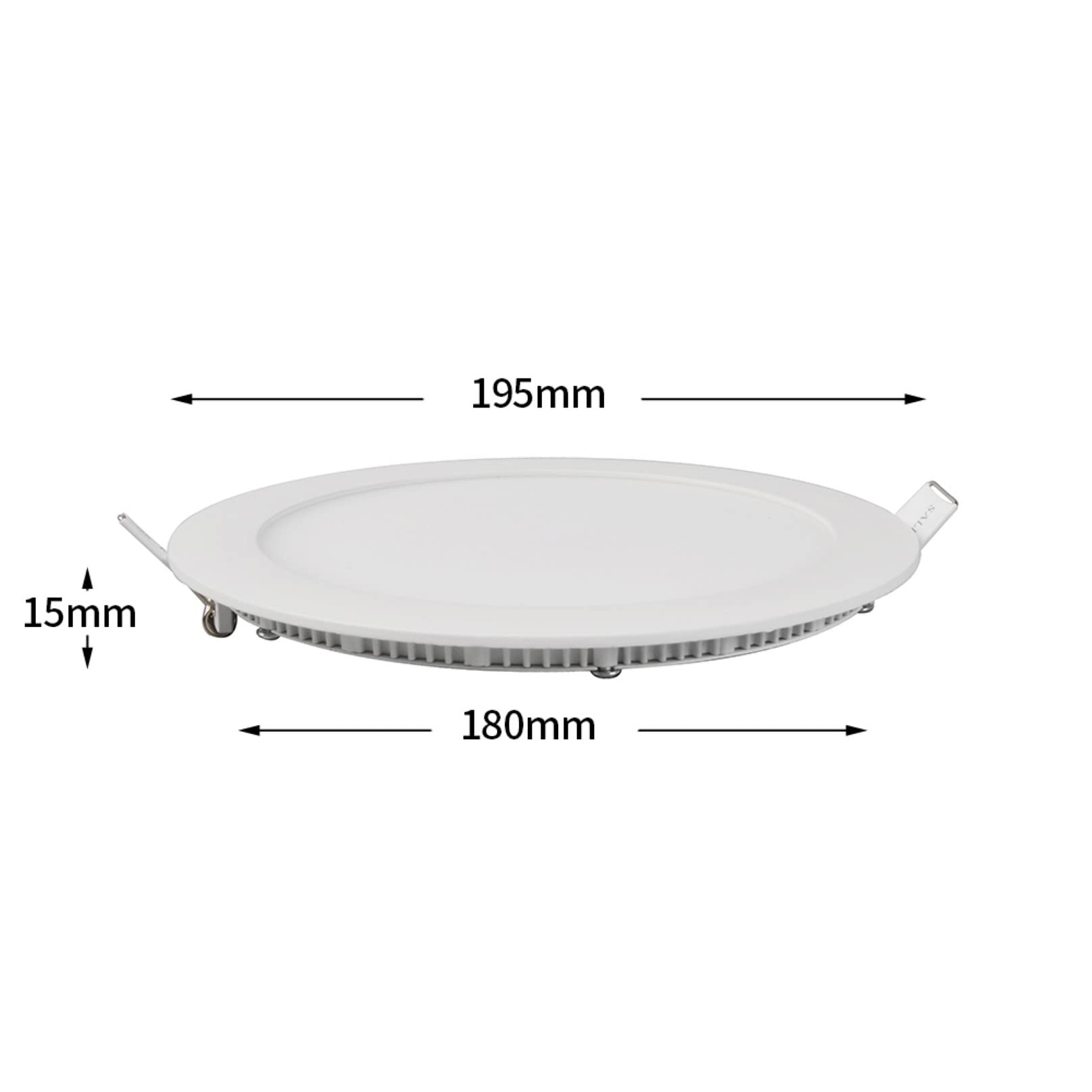 Lot de 2 spots LED encastrables 15 W Twist & Lock, 17,8 cm, ultra fins, 975 lm, 4500 K, lumière du jour pour plafond, trou de 180 mm, blanc