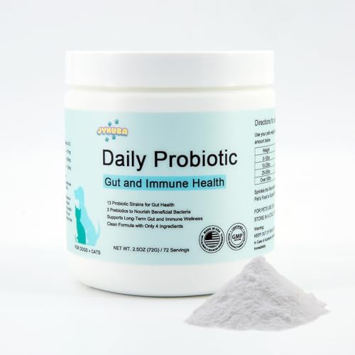JYHUBA Daily Probiotic for Dogs & Cats – 6 Billion CFU