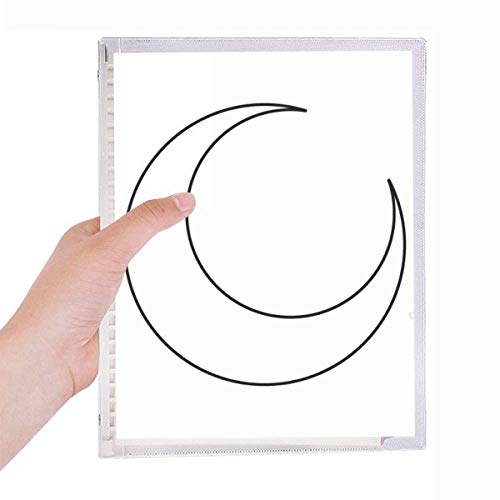 Carnet de notes en spirale motif totem de lune format A5 papier ligné