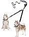 YOUTHINK Double Dog Leash, No Tangle Dog Walking Leash 2 Dogs up to 180lbs, Comfortable Adjustable Dual Padded Handles, Bonus Pet Waste Bag (Double Dog Leash)