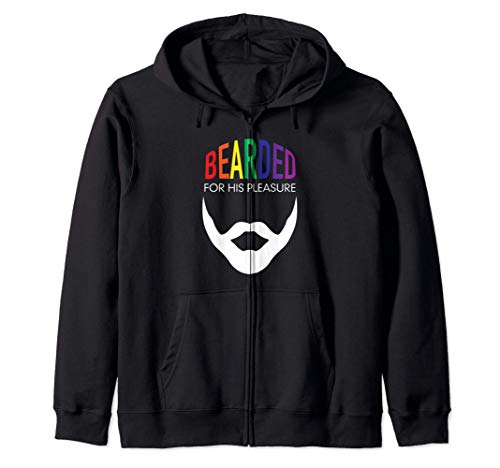 Funny LGBT Gay Pride Bearded for His Pleasure Sudadera con Capucha