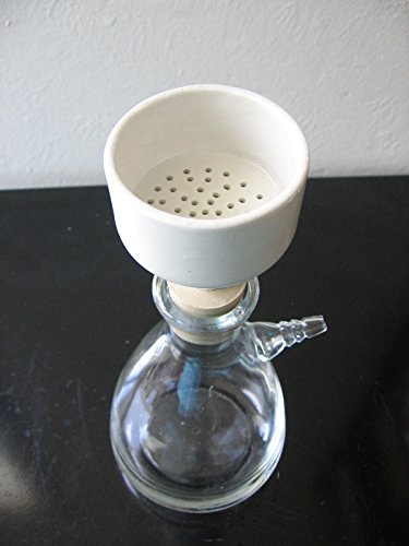 Beyondsupply NJ-5010-1432 125ML Lab Filtering Filter Flask Suction Erlenmeyer Flask 125Ml Porcelain Funnel 60Mm New thumb #1
