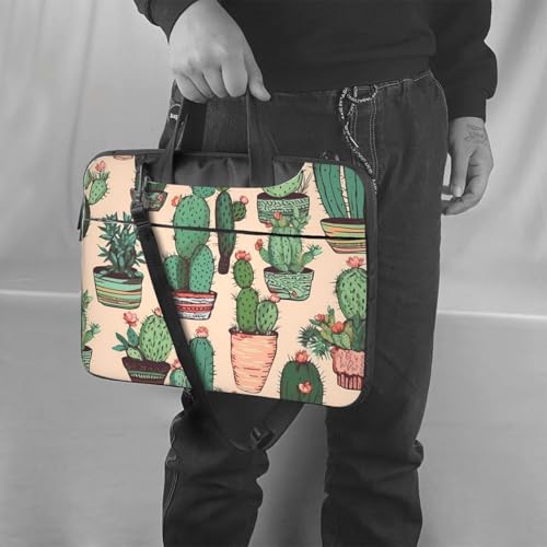 Maletín ligero para ordenador portátil con asa y correa de cactus unisex 2