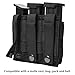 2pc Molle Triple Pistol Mag Pouch Single Double Stack Magazine for 9mm/.40 Calibers 45ACP Glock S&W M&P, Sig 226/229 / p365 / P365XL and Springfield 1911
