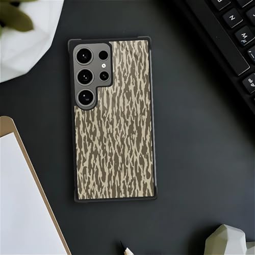 FKBRCL4U for Samsung Galaxy S24 Ultra Case,Graphic Design for Girl Boy Soft Silicone Hard Acrylic Shock Protection Designed for Samsung Galaxy S24 Ultra Bottomland Camouflage Gray Bark Camo Pattern - image 5