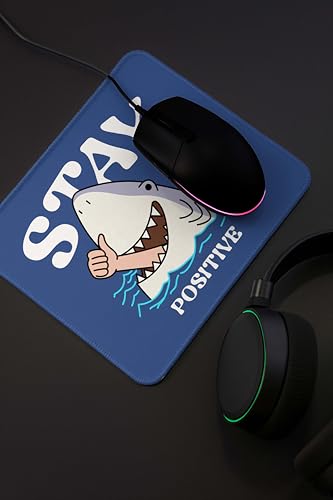 Image of Mouse Pad for Laptop & Desktop | 9x7 Inch Anti-Fray Stitched Edges | Non-Slip Rubber Base | Desk Setup Accessory for Students, Gamers & Professionals (Jaws)