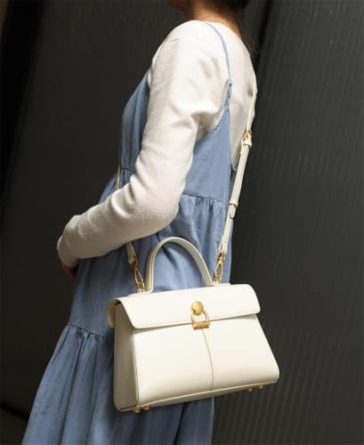 Retro Vegan Leather Shoulder Bag Commuting Tote Handbag Square Satchel Top Handle Purse Travel Dating2