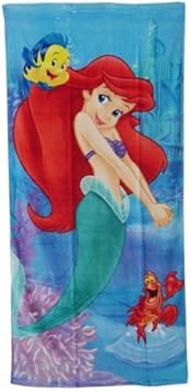 Amazon Co Jp ディズニーリトルマーメイド アリエル キャラクタータオル 大判タオル タオルケット 水色 服 ファッション小物