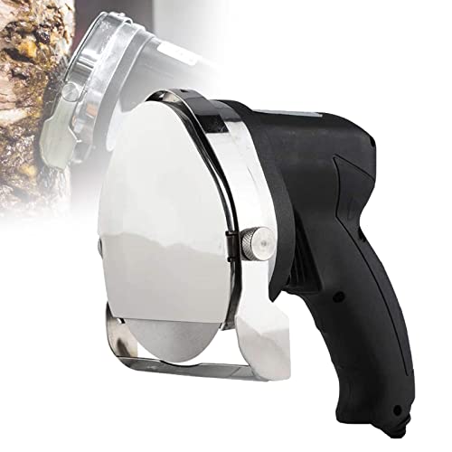GTHTUHFD Cuchillo Eléctrico para Kebab Doner, Cortador De Kebab Inalámbrico Comercial, con 2 Cuchillas, Cuchillo Giroscópico Ajustable De 0,5 De Grosor.