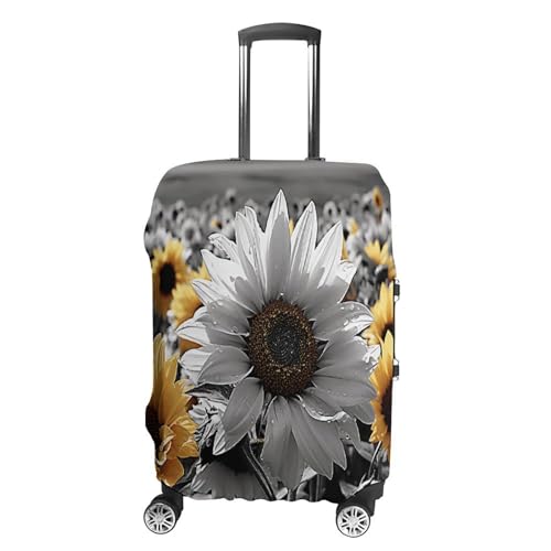 Housse de valise protégeant des rayures en polyester lavable blanc motif L