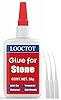 LOOCTOT 30g Stone Glue,Marble Glue,Super Instant Glue Bonding Between Stones,Glue for Granite,Artificial Stone and Tile Products Repair,Waterproof Clear