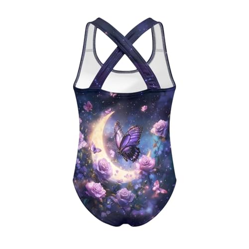 Image of JEOCODY Swimsuit for Girls One Piece Bathing Suit for Teens Crossback Hawaiian Beach Swimwear