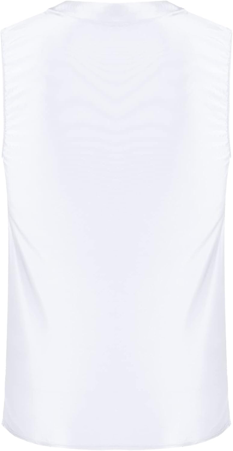 YiZYiF Men's Ice Silk Quick-Drying Bodybuilding Fitness Muscle Sleeveless Vest Fitness Tank Tops
