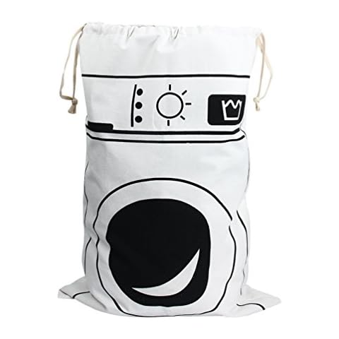 Dooxi Laundry Hamper Household Storage Baskets Drawstring Closure Cloth Bags with Handles Cover