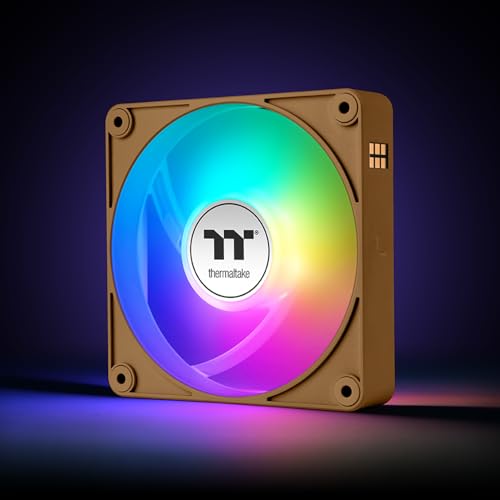 Thermaltake CT140 EX ARGB Sync PC Cooling Fan 3 Pack, PWM 500~1800 RPM, 5V Motherboard Sync, 16.8 Million Colors 9 LEDs, MagForce 2.0 Connectors, Hydraulic Bearing, Gravel Sand, CL-F218-PL14PK-A by Thermaltake - Image 2