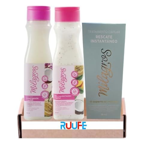 RUUFE Shampoo Hair Rescue (3 Pack) - Emergency Biorepolarizing Treatment and Ampoules for Miraculous Hair Restoration Cover