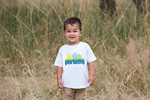 7 Ate 9 Apparel Boy's Gone Hunting Novelty Easter Tshirt 4T Blue And Green #TOP2