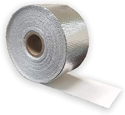 Newtex High Heat Resistant Tape - Extreme Temperature Aluminum Foil Z-Flex Tape - Pressure Sensitive Adhesive Ducting, Insulation, Reflective Heat Barrier Tape Roll (2" x 25')