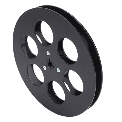 Naroote Bobine de Ruban Vide 1/4 de 7 Pouces, Bobine de Ruban à Bride NAB, de à 6 Trous Coupe-vent, Idéale pour la Bande Sonore à Ouverte (BLACK)