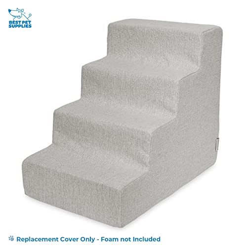 Best-Pet-Supplies-Foam-Pet-Steps-Cover-for-Small-Dogs-and-Cats-Portable-Ramp-Stairs-for-Couch-Sofa-and-High-Bed-Climbing-Cover-Only-Sand-4-Step-H-18-Cover-Only - Cucciolini Doodles   Best-Pet-Supplies-Foam-Pet-Steps-Cover-for-Small-Dogs-and-Cats-Portable-Ramp-Stairs-for-Couch-Sofa-and-High-Bed-Climbing-Cover-Only-Sand-4-Step-H-18-Cover-Only
