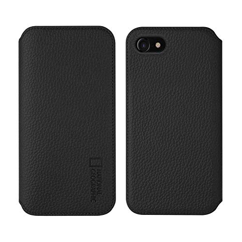 [National Geographic �������C�Z���X�i] iPhone SE (��3���� / 2022�N) �P�[�X �蒠�^ Eco-Leather FOLIO CASE �u���b�N (�i�V���i�� �W�I�O���t�B�b�N) �X�N���[���ی�݌v�̃|�P�b�g�t�� 4.