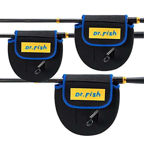 Dr.fish Fishing Reel Cover For Spinning Reel, Neoprene Fishing Reel Bag With Handle Slot, Spinning Reel Storage Case Pouch Reel Accessories Fits 6000 And Up #TOP5