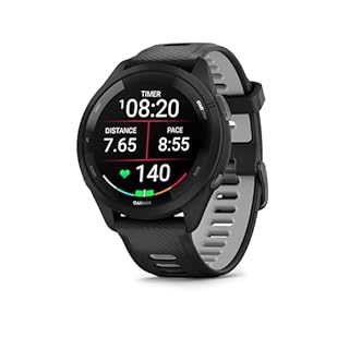 Garmin Forerunner 265, Smartwatch per la corsa, 46mm, GPS multi-band, Display AMOLED, VO2max, HRV Status, Dinamiche di corsa al polso, Tempi di recupero, Autonomia fino a 13 giorni (Black)