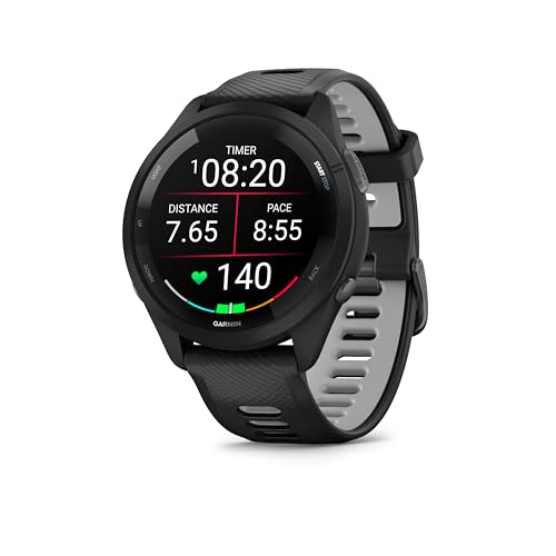 Garmin Forerunner 265 Running Smartwatch, Colorful AMOLED Display, Training Metrics and Recovery Insights, Black and Pow - Additional View
