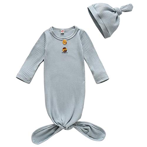 Image of Newborn Baby Nightgown Coming Home Outfits Long Sleeve Sleeping Bags Pajama Set Swaddle Blanket Sleepwear