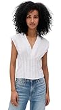 rag & bone Women's INES Poplin Top, White, 6