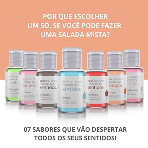 Óleo Gel Corporal Intimo Beijável Esquenta Hot Chiclete 30ml